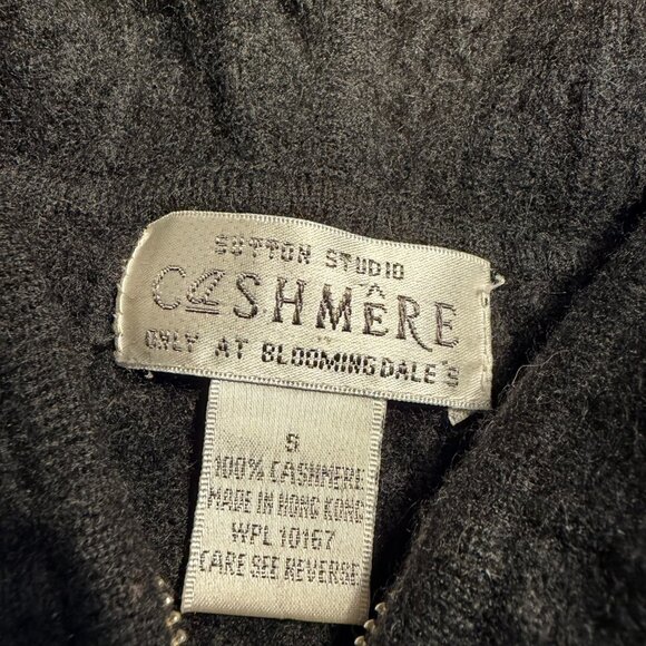 sutton studio cashmere sweater SMALL WOMENS ZIP UP CABLE KNIT FULL ZUP HOODED - Picture 2 of 5